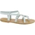 White leather flat sandals for women handmade in Italy