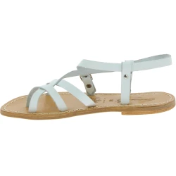 Sandalias de cuero blanco para señoras hechos a mano en Italia