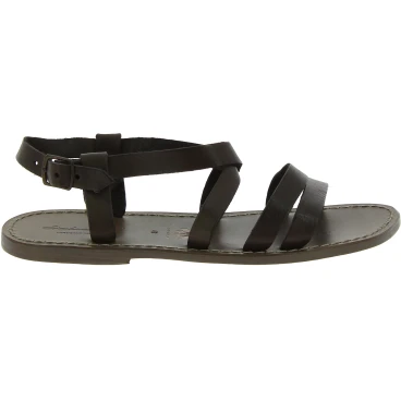 Franziskaner-sandalen für Männer aus schlammfarbene Leder in Italien von Handgefertigt