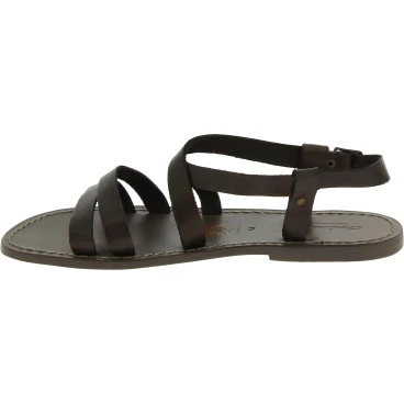 Franziskaner-sandalen für Männer aus schlammfarbene Leder in Italien von Handgefertigt