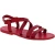 Sandales romaine pour homme en cuir rouge fait à la main