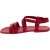 Sandalias romanas de cuero rojo hechos a mano