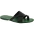 Handmade green leather thongs sandals for men