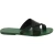 Handmade green leather thongs sandals for men