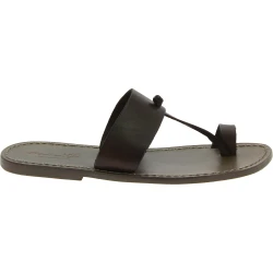 Sandalias de cuero color barro hecho a mano en Italia