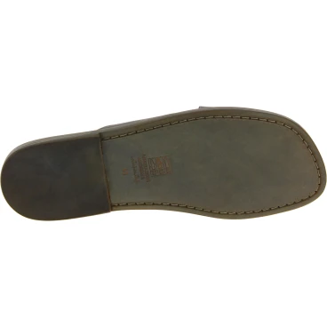 Lederslipper für Herren aus schlammfarbenem Leder in Italien von Handgefertigt
