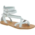 White men's gladiator sandals Handmade in Italy