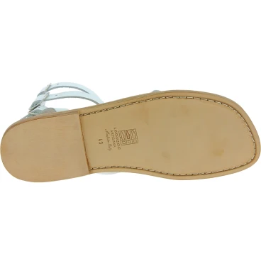 White men's gladiator sandals Handmade in Italy