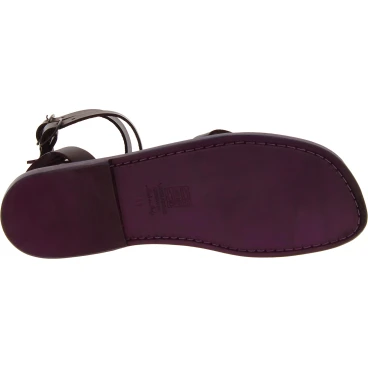 Men's violet leather roman gladiator sandals Handmade in Italy