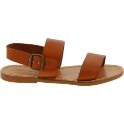 Lederfarbig Franziskaner-Ledersandalen für Damen in Italien von Handgefertigt