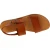 Tan leather women's franciscan sandals handmade in Italy