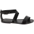Women's sandals in black leather handmade in Italy