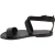 Women's sandals in black leather handmade in Italy