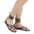 Flat strappy leather sandals violet color handmade in Italy