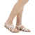 Weiße Damen-Ledersandalen im Gladiator-Stil in Italien von Hand gefertigt
