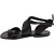 Damen Sandalen aus Schwarz Leder flach in Italien von Handgefertigt