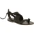 Women's flat mud color leather sandals handmade in Italy