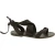 Women's flat mud color leather sandals handmade in Italy