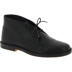 Women's black leather chukka boots handmade in Italy