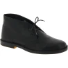Women's black leather chukka boots handmade in Italy