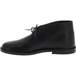 Women's black leather chukka boots handmade in Italy