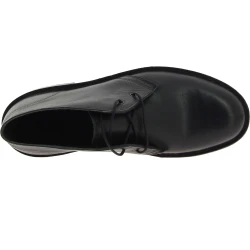 Women's black leather chukka boots handmade in Italy