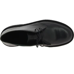 Women's black leather chukka boots handmade in Italy