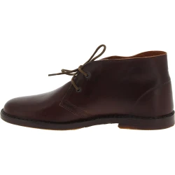Women's dark brown leather chukka boots handmade in Italy