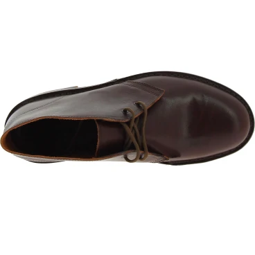 Desert boots femme en cuir marron foncé artisanales fabriqué en Italie