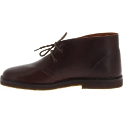 Women's dark brown leather chukka boots handmade in Italy