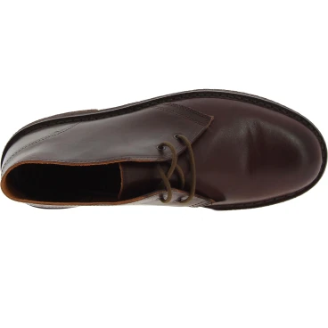 Desert boots femme en cuir marron foncé artisanales fabriqué en Italie