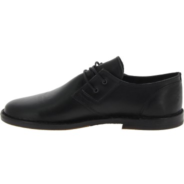 Zapatos bajos para mujer de cuero negro Hecho a mano en Italia