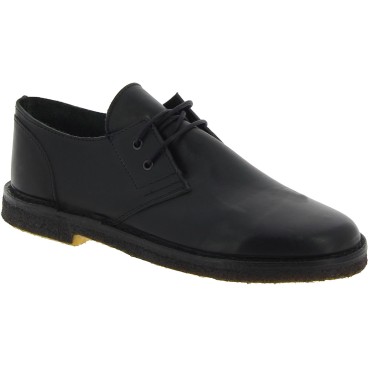 Zapatos bajos para mujer de cuero negro Hecho a mano en Italia