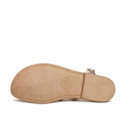 Sandals spartiates blanches femme en cuir Artisanales