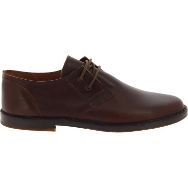 Women's dark brown leather low top shoes handmade in Italy