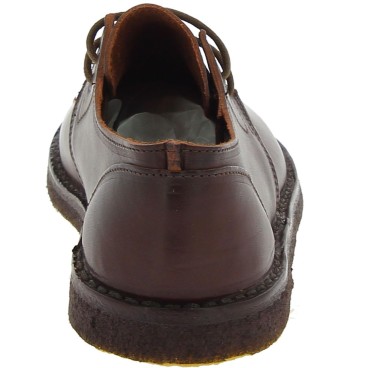 Women's dark brown leather low top shoes handmade in Italy