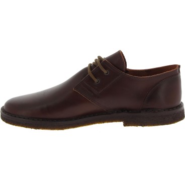 Women's dark brown leather low top shoes handmade in Italy