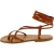 Braune riemchensandalen damen aus Leder in Italien von Handgefertigt