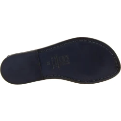 Sandales cuir noir femme artisanale fait main en Italie