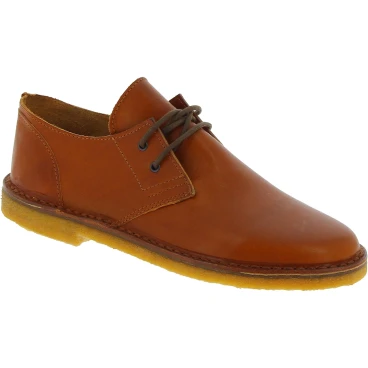 Women's tan leather low top shoes handmade in Italy