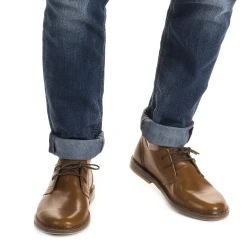 Niedrige Lederschuhe Herren Braune Handgefertigt in Italien