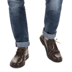 Scarpe basse da uomo in pelle marrone scuro fatte a mano in Italia