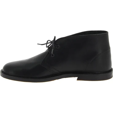 Desert Lederboots Manner Schwarz Handgefertigt in Italien