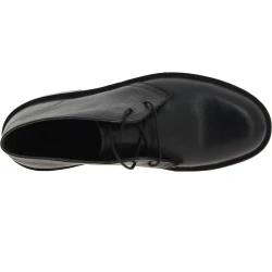 Women's black leather chukka boots handmade in Italy