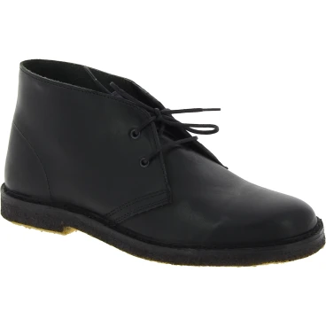 Desert Lederboots Manner Schwarz Handgefertigt in Italien