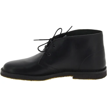 Desert Lederboots Manner Schwarz Handgefertigt in Italien