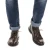 Women's dark brown leather chukka boots handmade in Italy
