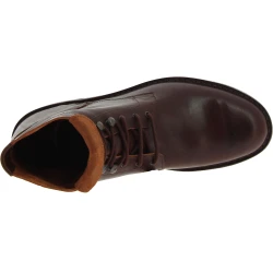 Bottines homme en cuir marron foncé artisanales fabriqué en Italie