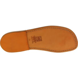 Sandalias de dedo de cuero marrón claro para hombres