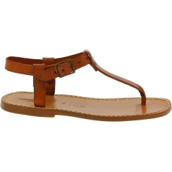 Flipflop männer aus Lederfarbig Leder in Italien von Handgefertigt